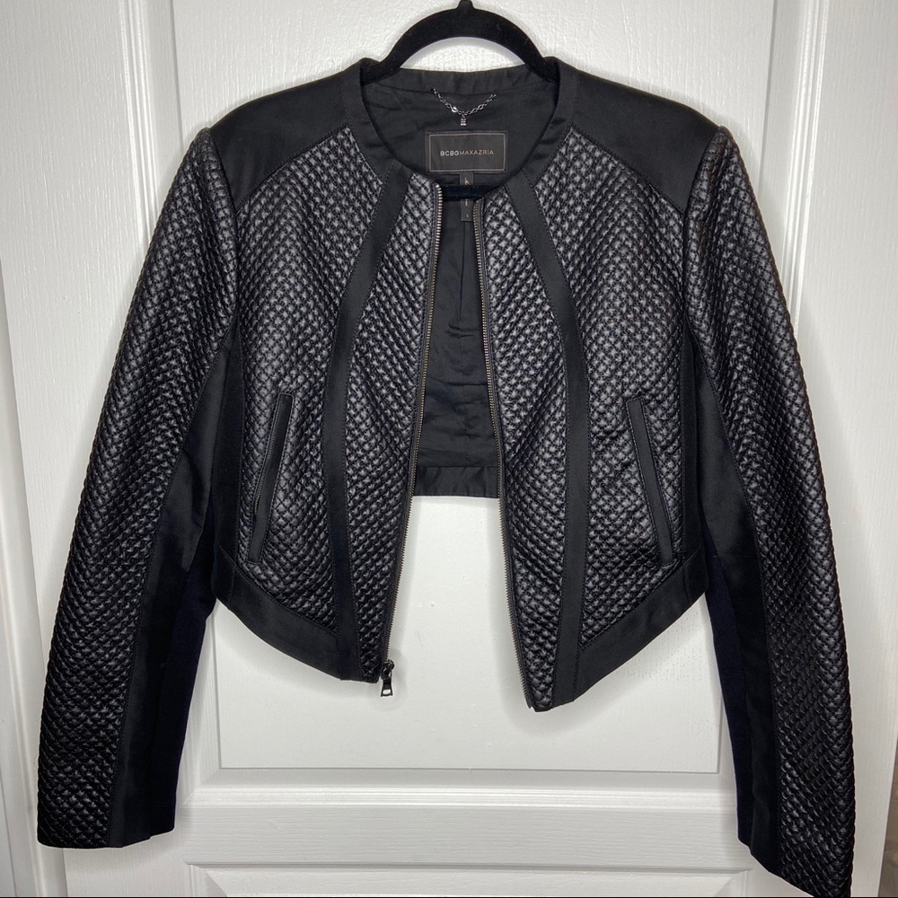 BCBG MAXAZRIA Moto Quilted Jacket